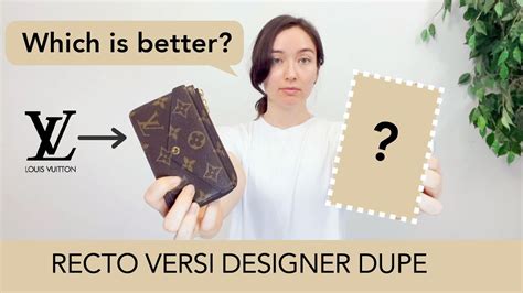 Comparison: Louis Vuitton Recto Versi VS Designer Dupe (MCM) .